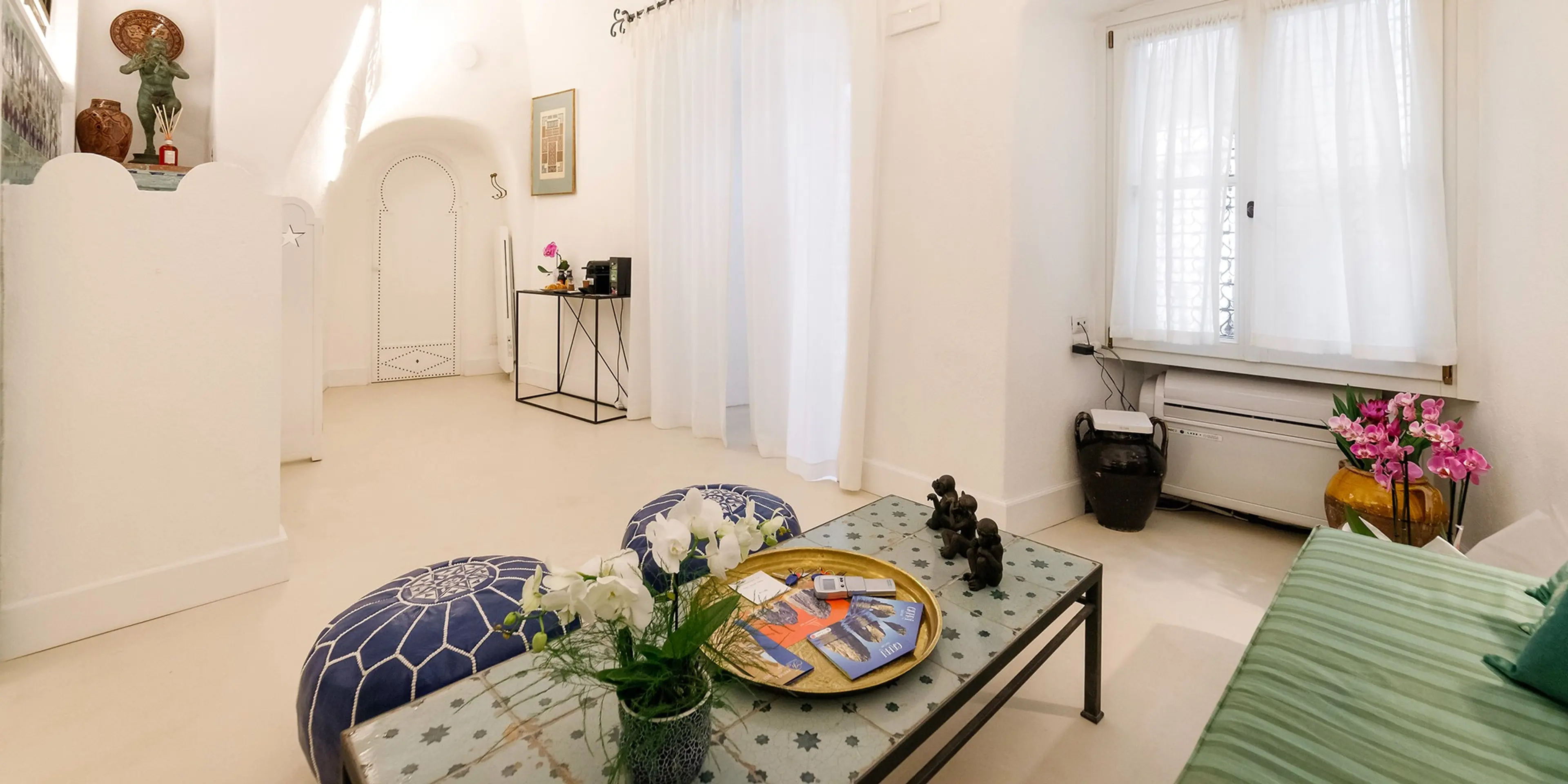 Elegant bedroom of the Qasar Luxury Suite, Capri